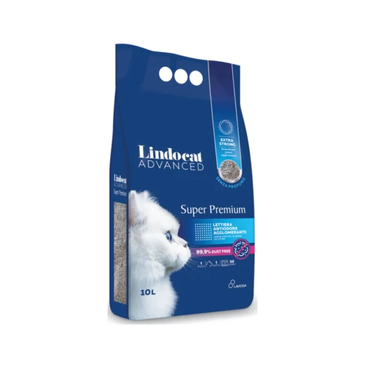 LindoCat Advanced Super Premium Unscented Clumping Cat Litter, 10L, Fragrance-Free Cat Litter Designed for Moisture Absorption, Easy Clumping and Convenient Litter Box Cleaning, Ideal for Cats Sensitive to Added Fragrances