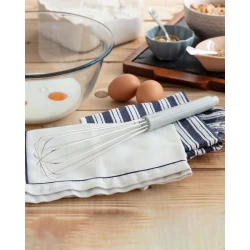 Bluff Plastic Kitchen Whisk 34cm, Gray Handheld Egg Whisk with Ergonomic Grip for Mixing Eggs, Sauces and Other Ingredients, Easy-to-Use Kitchen Utensil for Cooking and Baking