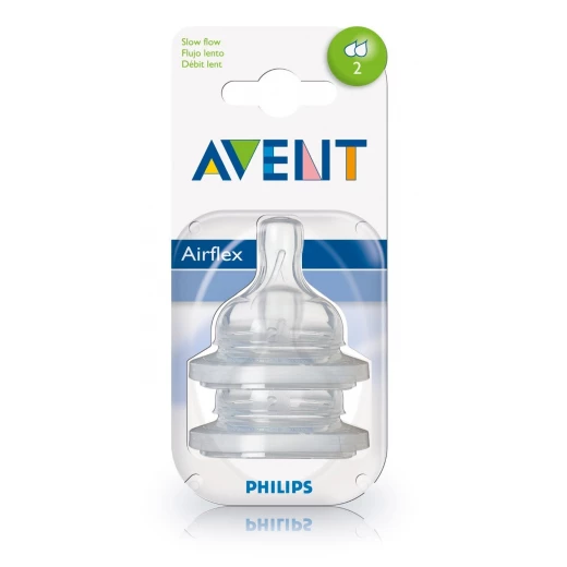 Philips Avent Classic Bottles 2 Hole Slow Flow Teat (Pack of 2) Philips Avent Classic Bottles 2 Hole Slow Flow Teat (Pack of 2)